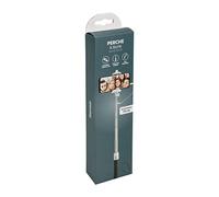 ITENSE - Perche à Selfie Filaire - Longueur: 0.7m - Couleur: Noir et Blanc - Longueur de la Tige Extensible de 15 à 70cm - Ajustable jusqu'à 8 cm - Câble Jack 3.5mm intégré - avec dragonne