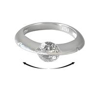 ITETONE Bague d'anxiété pour Femme en Argent Sterling 925, Bague tournante planète Brillante avec Strass, Anneaux tournants planète réglables en Zircon cubique Brillant pour l'anxiété 1pcs 8