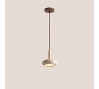 ITETONE Lampe à Suspension Suspendue en travertin Jaune pour Chambre à Coucher, Style crème scandinave, décoration Vintage pour Salle à Manger, Bar, plafonnier LED, Cordon réglable de 200 cm