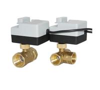 ITFOWIYD 1 pièce avec actionneur de vanne à Boisseau sphérique électrique Manuel AC 220 V Trois Fils Deux Voies Deux Voies Trois Voies Filetage Interne 3 Voies DN15 DN20 DN25 DN40(220v-2 Way,36895)