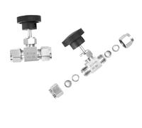 ITFOWIYD 304 Stainless Steel Card Sets of Stop Valve Needle Valve Flow Control Valve regulating Valve φ3mm-φ16mm Ball Valve(6mm X 6mm)