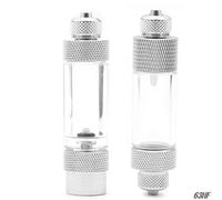ITFOWIYD Clapets Anti-Retour Argent clapet Anti-Retour régulateur diffuseur Aquarium CO2 Compteur de Bulles Simple Double tête(Twin)