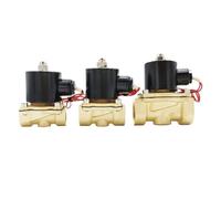 ITFOWIYD Électrovanne électrique normalement fermée AC220V étanche à l'eau G3/8 "G1/2" G3/4 "G1 G1-1/4 G1-1/2 G2 DC12V 24V(Silver,0.5 inch)