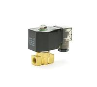 ITFOWIYD Électrovanne Haute Pression 2 Voies 1/4 "0-120bar/90bar/50bar/35bar, vanne NBR 220V 12V 24vdc, vanne d'eau en Laiton fermée Normale(110v,Orifice 1mm 120bar)