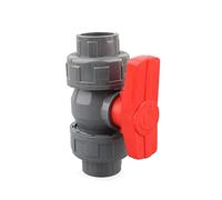 ITFOWIYD Résiste à Haute Pression et températures extrêmes 1pc PVC Union Robinet à tournant sphérique 20 25 32 40 50mm Tuyau d'eau Robinet à tournant sphérique Jardin(Gris,ID 20mm)