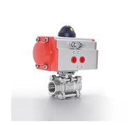 ITFOWIYD Robinet à Bille pneumatique à Plate-Forme Haute, Trois pièces, 1/4 "3/8" 1/2 "3/4" 1 ", Acier Inoxydable 304 Q611F-16P(Single Acting,2 inch)