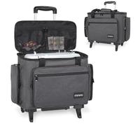 ITHWIU Sac de machine à coudre avec roulettes, sac fourre-tout universel à roulettes avec bandoulière et plusieurs poches de rangement, compatible avec la plupart des machines Singer, Brother, Janome,