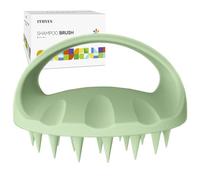 Ithyes brosse massage cuir chevelu massage tete scalp massager masseur cuir chevelu scalp brush brosse shampoing cheveux brosse de soin des cheveux en silicone masseur tete (vert clair)