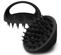 Ithyes brosse massage cuir chevelu massage tete scalp massager masseur cuir chevelu scalp brush brosse shampoing cheveux brosse de soin des cheveux en silicone masseur tete (noir)