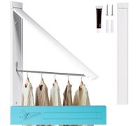Ithywat Séchoir à Linge rétractable, économiseur d'espace, Support Mural Pliable pour buanderie, Rangement de Placard, Installation Facile, en Aluminium, ne Rouille Pas, 1 pièce