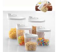 Itian Boîtes de Conservation Alimentaires, 5 Pièces Transparent Hermétique Alimentaire Boite de Conservation à Céréales Fruits Secs