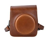 Itian Housse Compatible pour Fujifilm Instax Mini 70, Sac en Cuir PU de Première Qualité pour Fujifilm Mini 70 Appareil Photo Instantané avec la lanière Extensible (Brun)