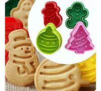 Itian Lot de 4 Emporte-pièces de Noël pour Décorer Biscuits et Gâteaux(Couleur aléatoire)