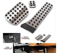 Itian Pédale de Frein accélérateur en Acier Inoxydable et Caoutchouc Antidérapant, 3pcs Pédale de Voiture pour C E S GLK SLK CLS SL Class W204 W212 W222 X204 R172 W218