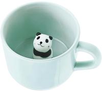 Itian Tasses en céramique, tasse à café en céramique avec couvercle, tasses d'animaux 3D, thé lait, tasse fantaisie pour mariage, anniversaire, Noël, cadeaux pour enfants, 230 ml