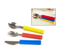 Itian Ustensiles en Acier Inoxydable en Forme pour Enfants, colorés,3pcs