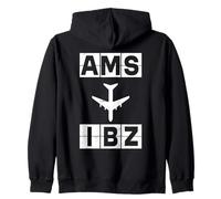 Itinéraire AMS à IBZ Avion Amsterdam Ibiza Sweat à Capuche