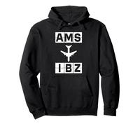Itinéraire AMS à IBZ Avion Amsterdam Ibiza Sweat à Capuche