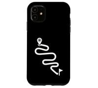 Itinéraire courbé Minimal Cyclisme Aventure Path Design Coque pour iPhone 11