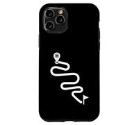 Itinéraire courbé Minimal Cyclisme Aventure Path Design Coque pour iPhone 11 Pro