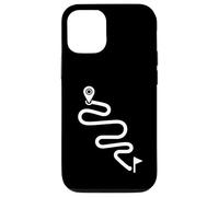 Itinéraire courbé Minimal Cyclisme Aventure Path Design Coque pour iPhone 12/12 Pro