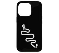 Itinéraire courbé Minimal Cyclisme Aventure Path Design Coque pour iPhone 13 Pro