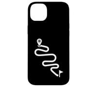 Itinéraire courbé Minimal Cyclisme Aventure Path Design Coque pour iPhone 14 Plus