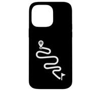 Itinéraire courbé Minimal Cyclisme Aventure Path Design Coque pour iPhone 14 Pro Max
