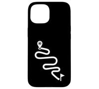 Itinéraire courbé Minimal Cyclisme Aventure Path Design Coque pour iPhone 15