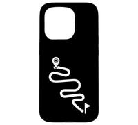Itinéraire courbé Minimal Cyclisme Aventure Path Design Coque pour iPhone 15 Pro