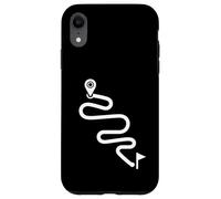 Itinéraire courbé Minimal Cyclisme Aventure Path Design Coque pour iPhone XR