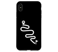 Itinéraire courbé Minimal Cyclisme Aventure Path Design Coque pour iPhone XS Max