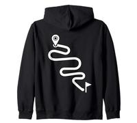 Itinéraire courbé Minimal Cyclisme Aventure Path Design Sweat à Capuche