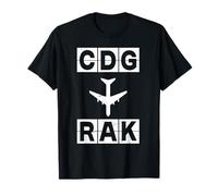 Itinéraire d'avion CDG à RAK Paris Marrakech T-Shirt