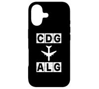 Itinéraire d'avion CDG vers ALG Paris Alger Coque pour iPhone 17