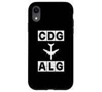 Itinéraire d'avion CDG vers ALG Paris Alger Coque pour iPhone XR
