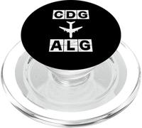 Itinéraire d'avion CDG vers ALG Paris Alger PopSockets PopGrip pour MagSafe