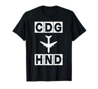 Itinéraire d'avion CDG vers HND Paris Tokyo T-Shirt