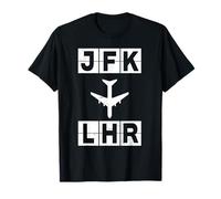 Itinéraire d'avion JFK à LHR New York Londres T-Shirt