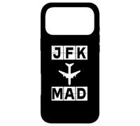 Itinéraire d'avion JFK à MAD New York Madrid Coque pour iPhone 17 Pro Max