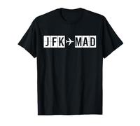 Itinéraire d'avion JFK à MAD New York Madrid T-Shirt