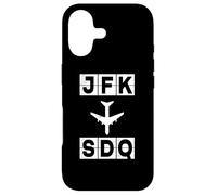 Itinéraire d'avion JFK à SDQ New York Saint-Domingue Coque pour iPhone 17