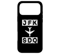 Itinéraire d'avion JFK à SDQ New York Saint-Domingue Coque pour iPhone 17 Pro Max