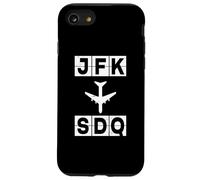 Itinéraire d'avion JFK à SDQ New York Saint-Domingue Coque pour iPhone SE (2020) / 7/8