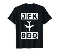 Itinéraire d'avion JFK à SDQ New York Saint-Domingue T-Shirt