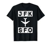 Itinéraire d'avion JFK à SFO New York San Francisco T-Shirt