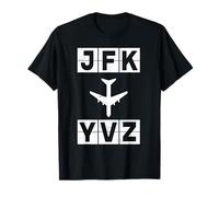 Itinéraire d'avion JFK à YVR New York Vancouver T-Shirt