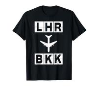 Itinéraire d'avion LHR à BKK Londres Bangkok T-Shirt