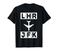 Itinéraire d'avion LHR à JFK Londres New York T-Shirt