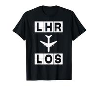 Itinéraire d'avion LHR à Los Londres Lagos T-Shirt